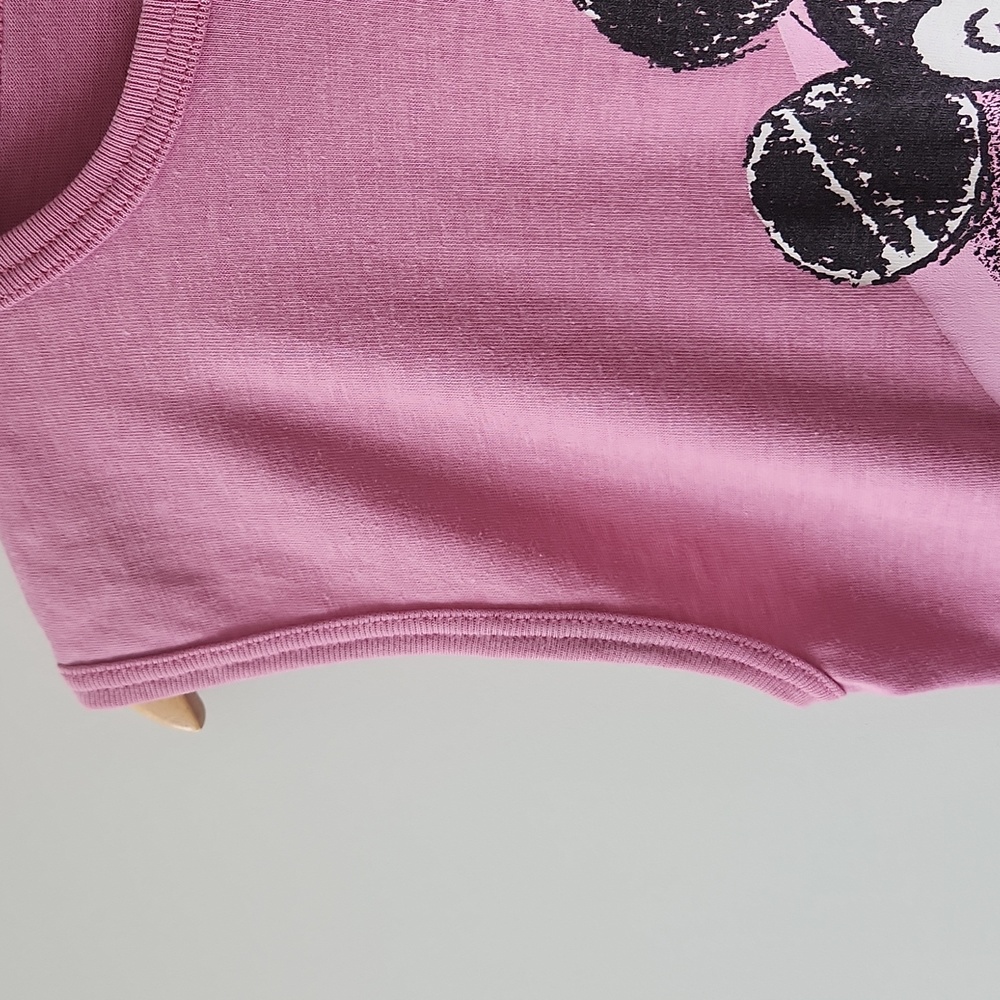 Vintage 1980’s Original Disney Mickey Mouse Pink Tank Top Shirt Women’s Medium - Picture 6 of 8